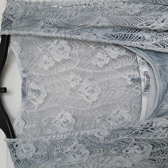 Light Teal Ruffle Top - Picture 4 of 5